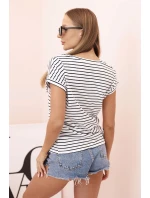 Top dámský bavlněný na ramínkách s výstřihem do V bílá Top dámský bavlněný na ramínkách s výstřihem do V bílá