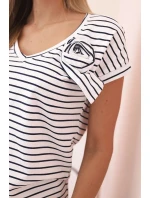 Top dámský bavlněný na ramínkách s výstřihem do V bílá Top dámský bavlněný na ramínkách s výstřihem do V bílá