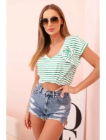 Top dámský bavlněný na ramínkách s výstřihem do V bílá Top dámský bavlněný na ramínkách s výstřihem do V bílá