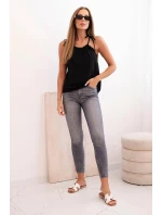 Dámská bavlněná tílko s uvázáním u krku černá Dámská bavlněná tílko s uvázáním u krku černá