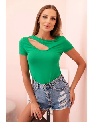 Dámské bavlněné body s V výstřihem a nařasením fango Dámské bavlněné body s V výstřihem a nařasením fango