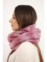 Komin dámský vlněný melírovaný měkký šátek na zimu KN20 tmavě růžový Komin dámský vlněný melírovaný měkký šátek na zimu KN20 tmavě růžový