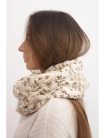 Dámský vlněný melírovaný silný šál na zimu KN24 světlé béžový Dámský vlněný melírovaný silný šál na zimu KN24 světlé béžový