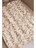 Dámský vlněný melírovaný silný šál na zimu KN24 světlé béžový Dámský vlněný melírovaný silný šál na zimu KN24 světlé béžový