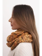 Dámský vlněný melírovaný silný šál na zimu KN24 hořčicový Dámský vlněný melírovaný silný šál na zimu KN24 hořčicový