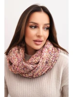 Komin dámský vlněný melírovaný silný zimní nákrčník KN24 růžový+žlutý Komin dámský vlněný melírovaný silný zimní nákrčník KN24 růžový+žlutý