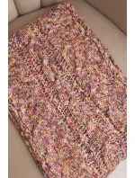 Komin dámský vlněný melírovaný silný zimní nákrčník KN24 růžový+žlutý Komin dámský vlněný melírovaný silný zimní nákrčník KN24 růžový+žlutý