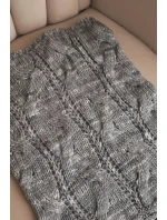 Komin dámský vlněný měkký melírovaný zimní šátek KN25 tmavě šedý