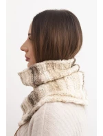 Dámský pletený měkký šátek golf zimní KN21 béžový
