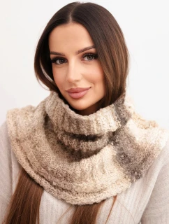 Dámský pletený měkký šátek golf zimní KN21 béžový