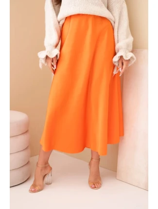 Dámská viskózová rozšířená sukně pomarančová