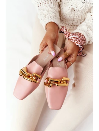 Dámské Nazouváky S řetízkem Růžové Call On Me Dámské Nazouváky S řetízkem Růžové Call On Me