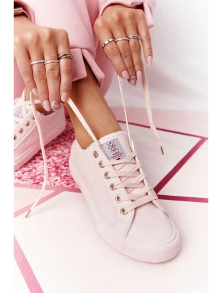 Dámské Kožené Tenisky CROSS JEANS HH2R4004C Růžové