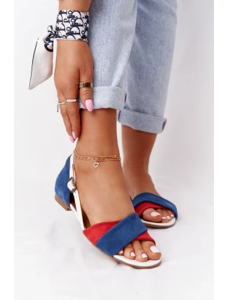 Kožené Sandály Maciejka 04614-17 Tmavě Modré-červené Kožené Sandály Maciejka 04614-17 Tmavě Modré-červené