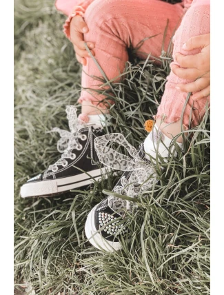 Dětské Tenisky Se Zirkony Černé Smile Dětské Tenisky Se Zirkony Černé Smile