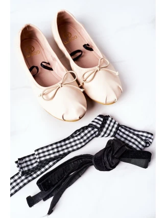 Šněrovací Baleríny Lu Boo Nude Šněrovací Baleríny Lu Boo Nude