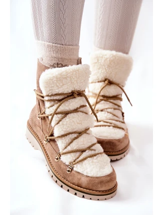 Zateplené boty Trapper  Béžove Jiliana