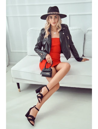 Módní Semišové sandály na vysokém podpatku Černé Aubrey Módní Semišové sandály na vysokém podpatku Černé Aubrey