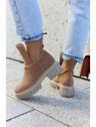 Módní semišové kozačky s střihem Camel Forget Me Módní semišové kozačky s střihem Camel Forget Me