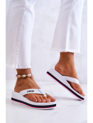 Dámské žabky na klínku Big Star JJ274A333 Bílá Dámské žabky na klínku Big Star JJ274A333 Bílá