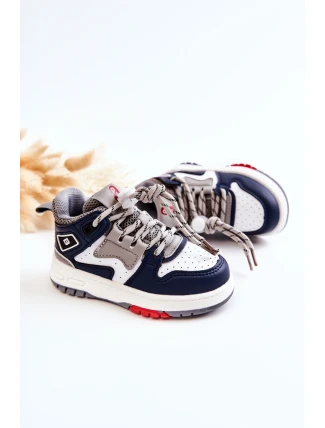 Dětské vysoké sportovní boty Námořnická modř Bruce