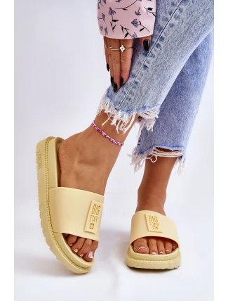 Dámské pantofle Big Star LL274427 Žluté