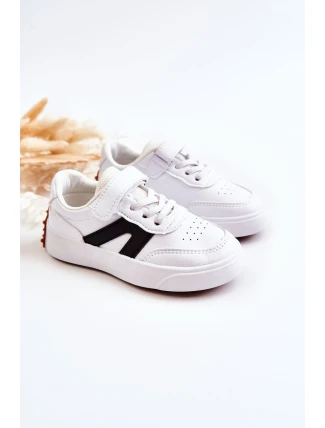 Dětské kožené nízké sportovní boty Černobílá Jessie