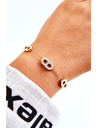 Náramek Na Silném Retízku Zlatý Náramek Na Silném Retízku Zlatý