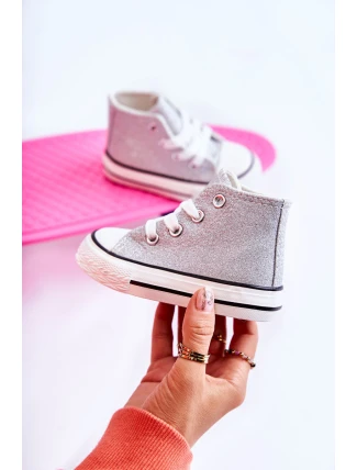 Dětské vysoké tenisky stříbrný Catrina Dětské vysoké tenisky stříbrný Catrina