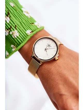 Dámské analogové hodinky Michel John Bílé zlato