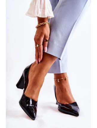 Módní Lakované Lodičky Na Baru Černá Emoce