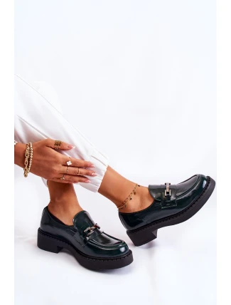 Lakované Boty Se Stříbrným Ornamentem zelená Hestill Lakované Boty Se Stříbrným Ornamentem zelená Hestill