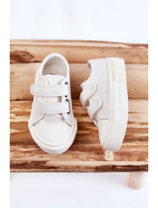 Dětské kožené tenisky na suchý zip BIG STAR KK374091 Bílá Dětské kožené tenisky na suchý zip BIG STAR KK374091 Bílá