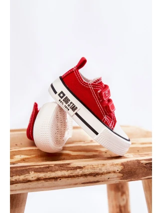Dětské látkové tenisky se suchým zipem BIG STAR KK374076 Červená Dětské látkové tenisky se suchým zipem BIG STAR KK374076 Červená