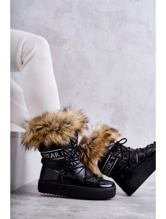 Dámské šněrovací boty do sněhu Černá Santero Dámské šněrovací boty do sněhu Černá Santero