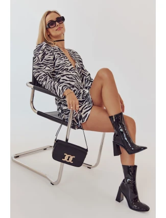 Dámské lakované kozačky Černé Margit Dámské lakované kozačky Černé Margit