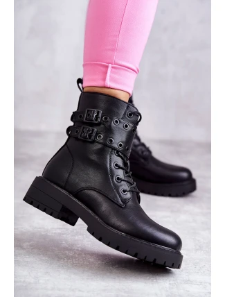 Dámské teplé kožené kozačky černe Silvor Dámské teplé kožené kozačky černe Silvor