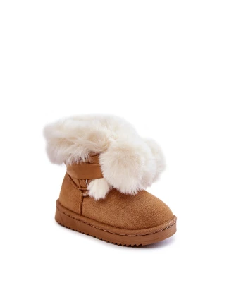 Dětské mládežnické teplé sněhule Hnědá a bílá Roofy Dětské mládežnické teplé sněhule Hnědá a bílá Roofy