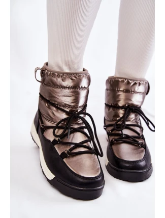 Dámské sněhule Memory Foam Big Star KK274275 Stříbrná a černá Dámské sněhule Memory Foam Big Star KK274275 Stříbrná a černá