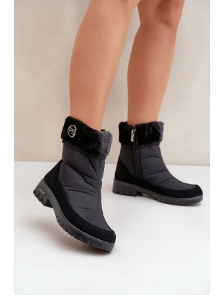 Dámské Módní zateplené sněhule Progress PROGJ-21-13 Černé Dámské Módní zateplené sněhule Progress PROGJ-21-13 Černé