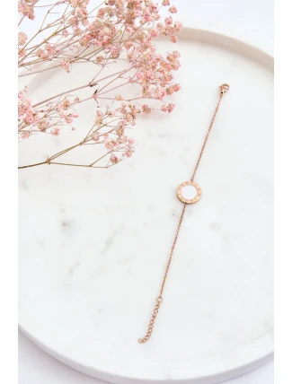 Dámský náramek Celebrity Bílý kruh Růžové zlato