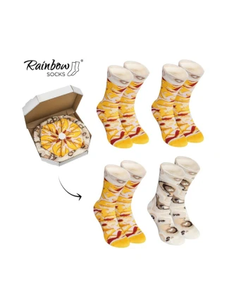 Rainbow Socks Pizza 4 páry Havajský