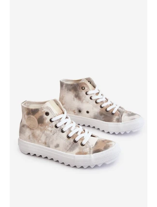 Dámské tenisky High Big Star LL274047 Bílá a zelená Dámské tenisky High Big Star LL274047 Bílá a zelená