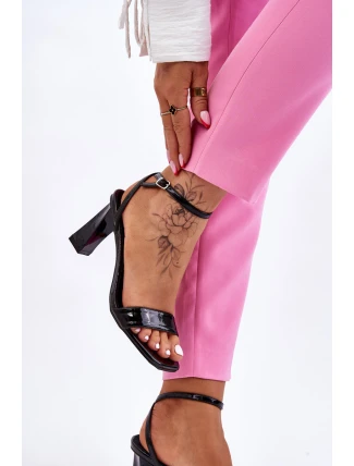 patentované sandály na podpatku Černe Owen patentované sandály na podpatku Černe Owen