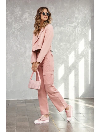 Látkové tenisky na platformě Big Star LL274151 Nude