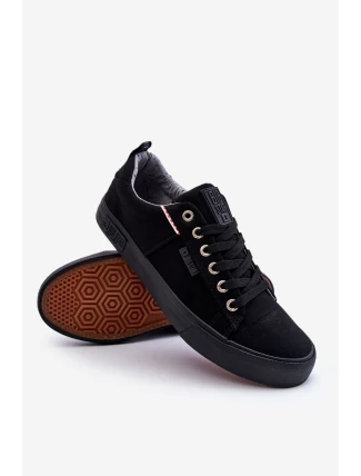 Pánské nízké Materiál tenisky Big Star KK174002 Černá Pánské nízké Materiál tenisky Big Star KK174002 Černá