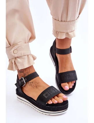 Dámské pohodlné sandály na platformě Big Star LL274870 Černá