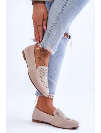 Semišové pohodlné mokasíny Béžove Giovana Semišové pohodlné mokasíny Béžove Giovana