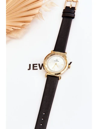 Dámské kožené hodinky Giorgio&Dario Classic Černá Dámské kožené hodinky Giorgio&Dario Classic Černá