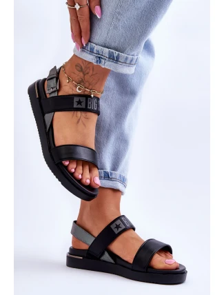 Dámské ploché sandály Big Star LL274938 Černá